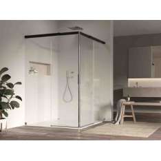 Kabina prysznicowa narożna kwadratowa ze szkła i aluminium z drzwiami przesuwnymi Duka ACQUA 5000 NEW