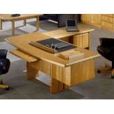 Drewniane biurko gabinetowe w kształcie litery L Dyrlund Commodore