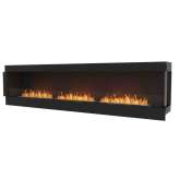 Stalowy wkład kominkowy na bioetanol z szybą panoramiczną EcoSmart Fire FLEX 122RC