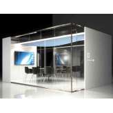 Multimedialna szklana kabina biurowa z wbudowanym oświetleniem Elitable PHONE BOOTH CUSTOM