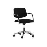 Tapicerowane krzesło biurowe z tkaniny z regulacją wysokości i pięcioramienną podstawą Ersa Arcade