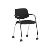 Krzesło biurowe z tkaniny z podłokietnikami na kółkach Ersa Arcade