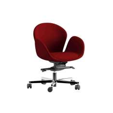 Krzesło biurowe z tkaniny tapicerowanej z regulacją wysokości i podłokietnikami Ersa Likha