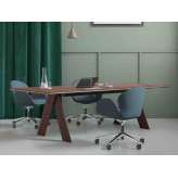 Prostokątny stół konferencyjny z forniru drewnianego Ersa Meliades