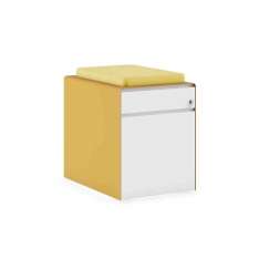 Malowana metalowa biurowa szafka z szufladami na kółkach z blokadą Ersa Steam