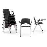 Krzesło treningowe z polipropylenu z możliwością układania w stosy, z tabletem do pisania Estel Group Kendo