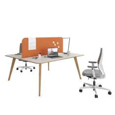 Wielokrotne drewniane biurko biurowe z ekranami dźwiękochłonnymi Estel Group P45