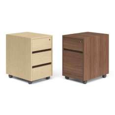 Szafka z szufladami biurowymi z płyty wiórowej melaminowanej z zamkiem Estel Group Melamine-faced chipboard office drawer unit