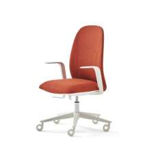 Krzesło biurowe z regulowaną wysokością, tapicerowane tkaniną Estel Group NOW