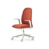 Krzesło biurowe z regulowaną wysokością, tapicerowane tkaniną Estel Group NOW
