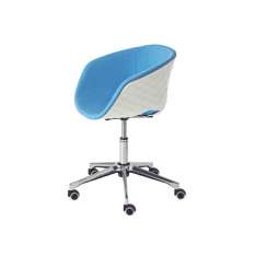 Krzesło biurowe z polipropylenu z podstawą 5-Spoke Et al. Uni-Ka 597M-DR