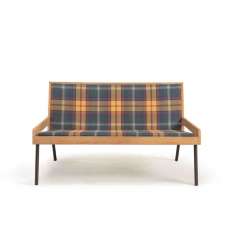 2-osobowa sofa ogrodowa z tkaniny technicznej Ethimo Allaperto MOUNTAIN TARTAN