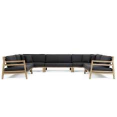 Modułowa sofa ogrodowa z tkaniny Ethimo Costes