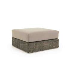 Kwadratowy Etimo EtWick® puf ogrodowy Ethimo Cube