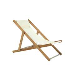 Leżak z tkaniny syntetycznej z oparciem Ethimo Elle