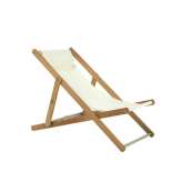 Leżak z tkaniny syntetycznej z oparciem Ethimo Elle