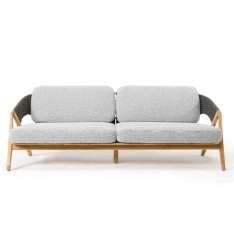 3-osobowa sofa ogrodowa z drewna tekowego Ethimo Knit