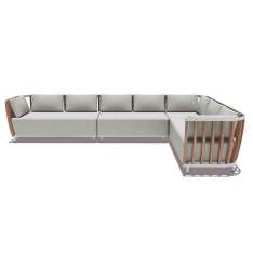 Modułowa sofa ogrodowa z drewna tekowego Ethimo Swing