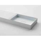 Prostokątna umywalka Ceramilux® z wbudowanym blatem Falper Pure