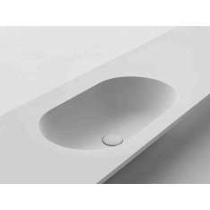 Umywalka Cristalplant® z wbudowanym blatem Falper OVAL