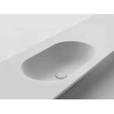 Umywalka Cristalplant® z wbudowanym blatem Falper OVAL