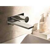 Bateria umywalkowa ścienna z płytką Fantini Rubinetti MILANO - D113A/E513B