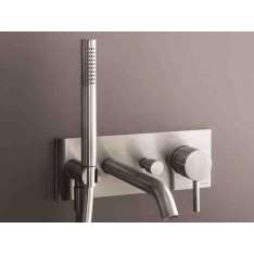 Bateria wannowa ścienna z główką prysznicową Fantini Rubinetti NOSTROMO - D020A/E321B