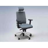Tkaninowy fotel biurowy z podstawą 5-Spoke i zagłówkiem Fantoni ZERO7 ELEGANT