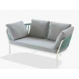 2-osobowa sofa ogrodowa z aluminium i tkaniny Fast Ria