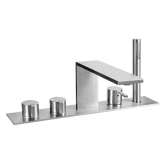 Zestaw wannowy ze stali nierdzewnej z główką prysznicową Fir Italia LifeSteel 59 - 5931404