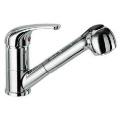 Bateria kuchenna z mosiądzu z obrotową wylewką z wyciąganą końcówką prysznicową Fir Italia Modern Kitchens - 6076002