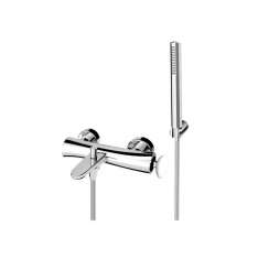 Mosiężna bateria wannowa z przełącznikiem z główką prysznicową Fir Italia Synergy Stone 95 - 9534017