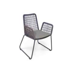 Krzesło ogrodowe na płozach z podłokietnikami Fischer Möbel Wing Light