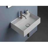 Pojedyncza umywalka ceramiczna wisząca Fit Interiors BLOCK
