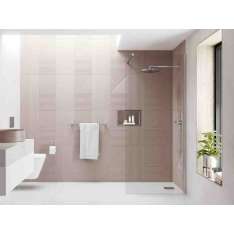 1 Panel do pomieszczeń mokrych z prostym prętem stabilizującym Flair Showers Ayo 1 Panel + Straight Stabilising Bar