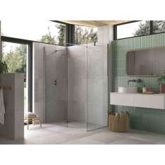 2 panele do pomieszczeń mokrych z prostymi i ukośnymi prętami stabilizującymi Flair Showers Ayo 2 Panels with Angled Stabilising