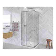 Narożna szklana kabina prysznicowa z drzwiami przesuwnymi Flair Showers Eto CORNER ENTRY