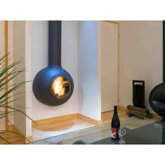 Kominek naścienny z szybą panoramiczną Focus creation Emifocus HUBLOT