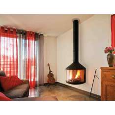 Wiszący kominek opalany drewnem Focus creation HUBFOCUS