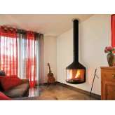 Wiszący kominek opalany drewnem Focus creation HUBFOCUS