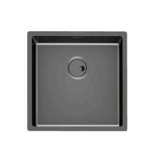 Pojedynczy zlewozmywak ze stali nierdzewnej montowany na równi z blatem Foster Skin 40X40 R12 S/T GUNMETAL