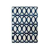 Prostokątny dywanik wełniany o geometrycznych kształtach G.T.Design Floating Blue