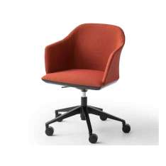 Krzesło biurowe z tkaniny o regulowanej wysokości z podłokietnikami na kółkach Gaber Manaa O5R