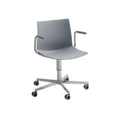 Krzesło biurowe z technopolimeru z podstawą 5-Spoke z podłokietnikami Gaber KANVAS 2 5R BR