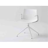 Obrotowy fotel biurowy z technopolimeru na kozłach Gaber KANVAS 2 U BR