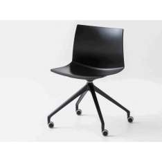 Obrotowe krzesło biurowe z technopolimeru na kółkach Gaber KANVAS 2 UR