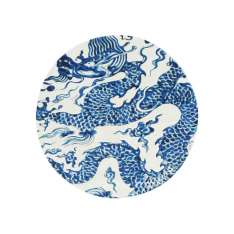 Dywanik wełniany okrągły GAN BLUE CHINA BLANCO