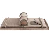 Duży materac ogrodowy z polipropylenu do zastosowań zewnętrznych GAN Garden Layers TERRACOTTA