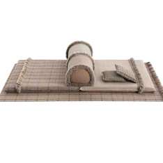 Duży materac ogrodowy z polipropylenu do zastosowań zewnętrznych GAN Garden Layers TERRACOTTA