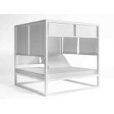 Leżak ogrodowy z baldachimem z aluminium lakierowanego termicznie Gandiablasco Daybed ELEVADA